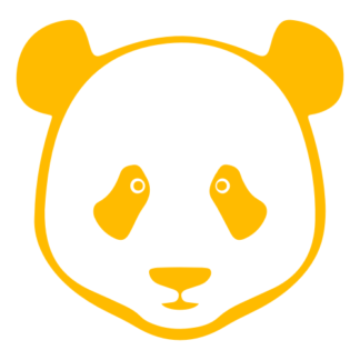 Simple Panda Face Decal (Yellow)